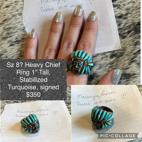 Chief Ring with Turquoise Headdress